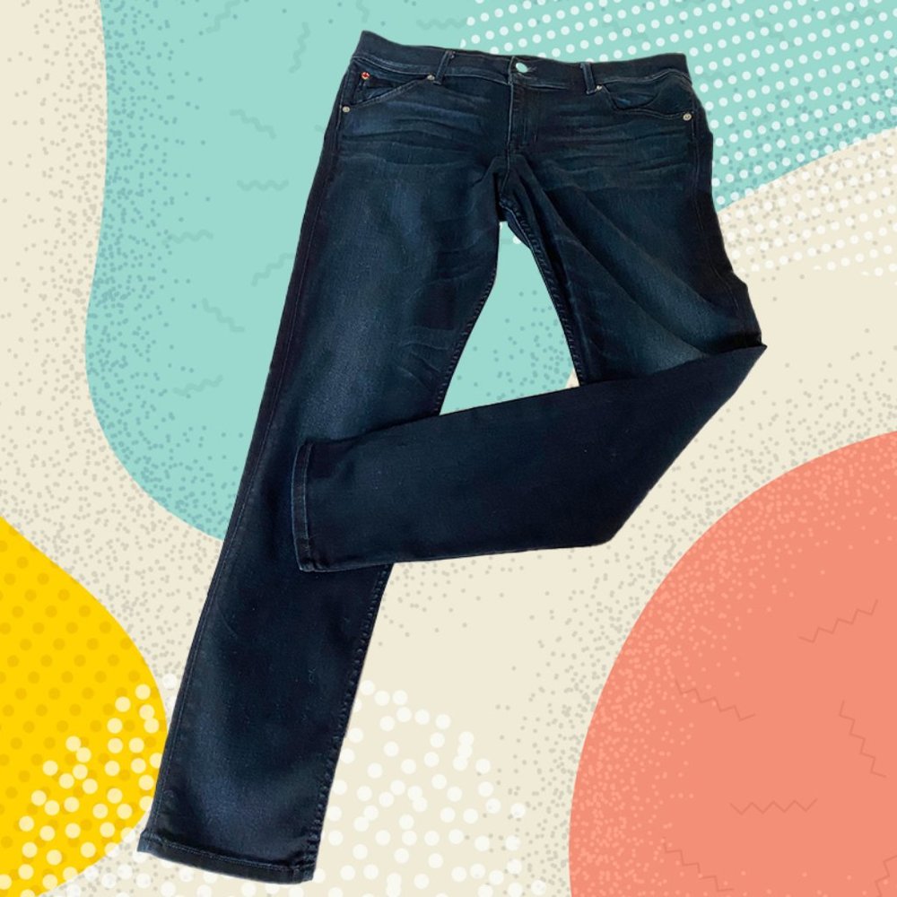 Hudson Collin Mid-Rise Skinny Jeans (33 Waist)